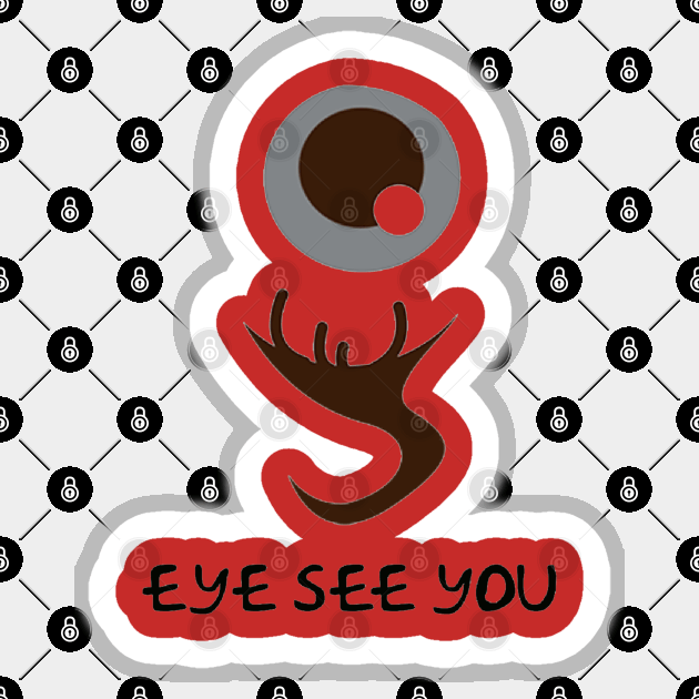 Eye see you Sticker by Dorran